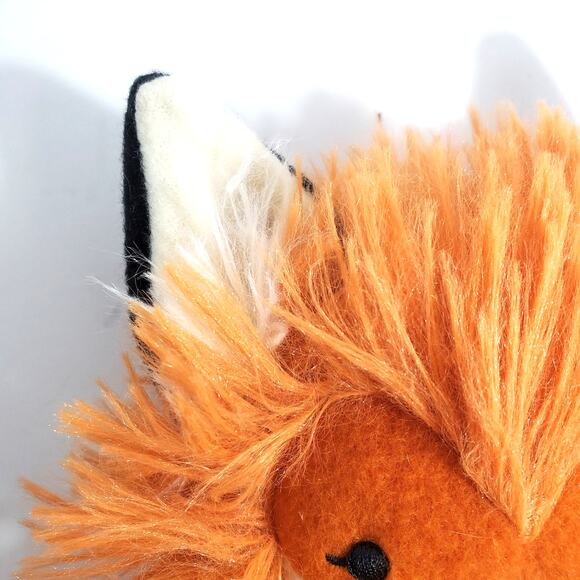 Hallmark Fox Plush Stuffed Animal Orange Striped Neck Scarf White Tip Tail 12.5" - Picture 6 of 12